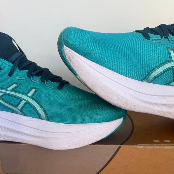 ASICS Gel Nimbus-27 Wave Teal/Saxon Green Men Sneakers- SZ 9.5 - Picture 12 of 16